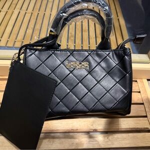 bebe Black Quilted Shoulder Bag